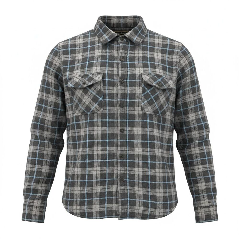 Freedom Foundry Sherpa NWOT Lined Flannel Shirt Men XXL Black Gray Plaid Jacket
